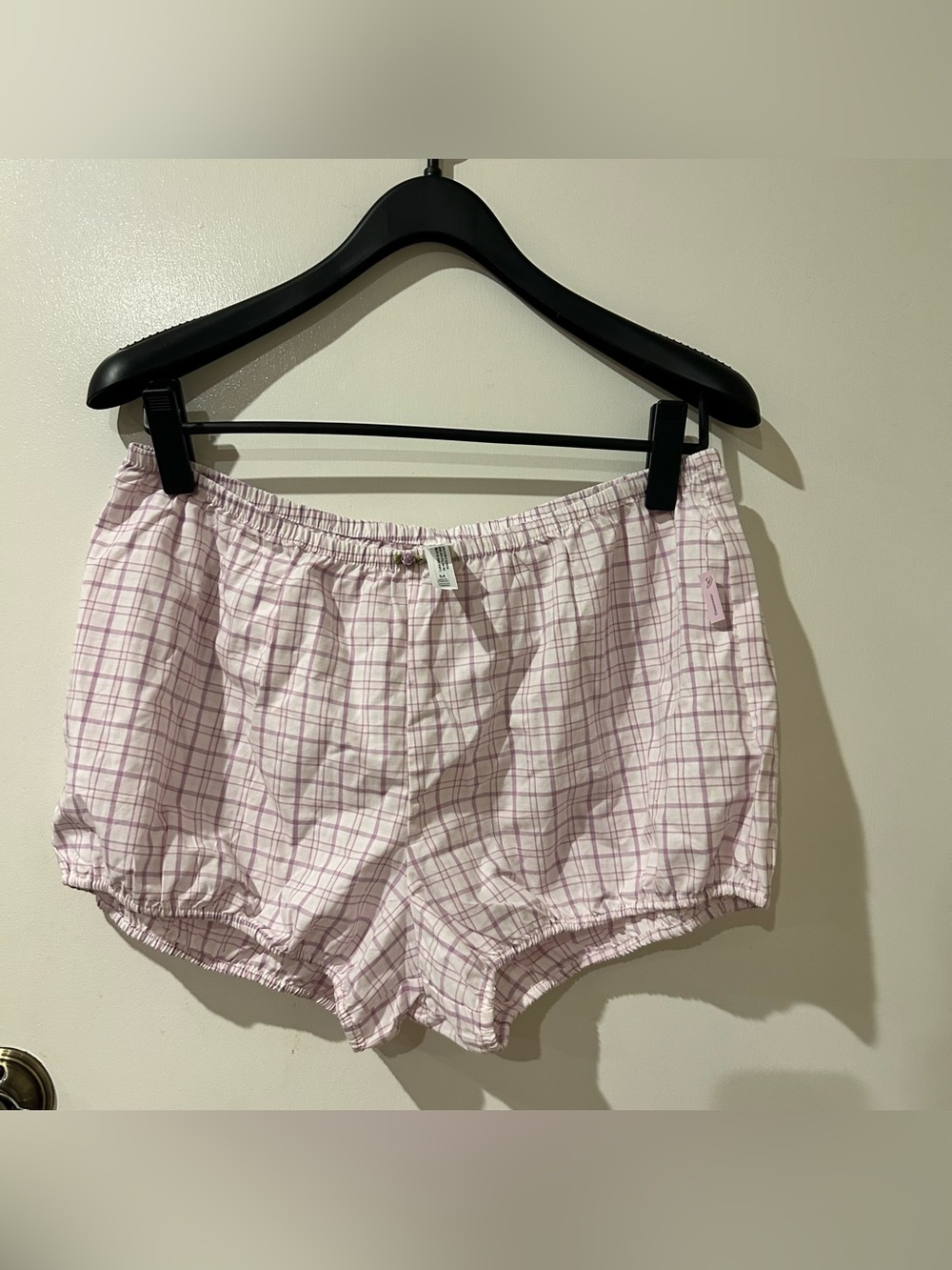 Wild Fable Sleepwear women’s purple plaid cotton bloomer sleep shorts size m New